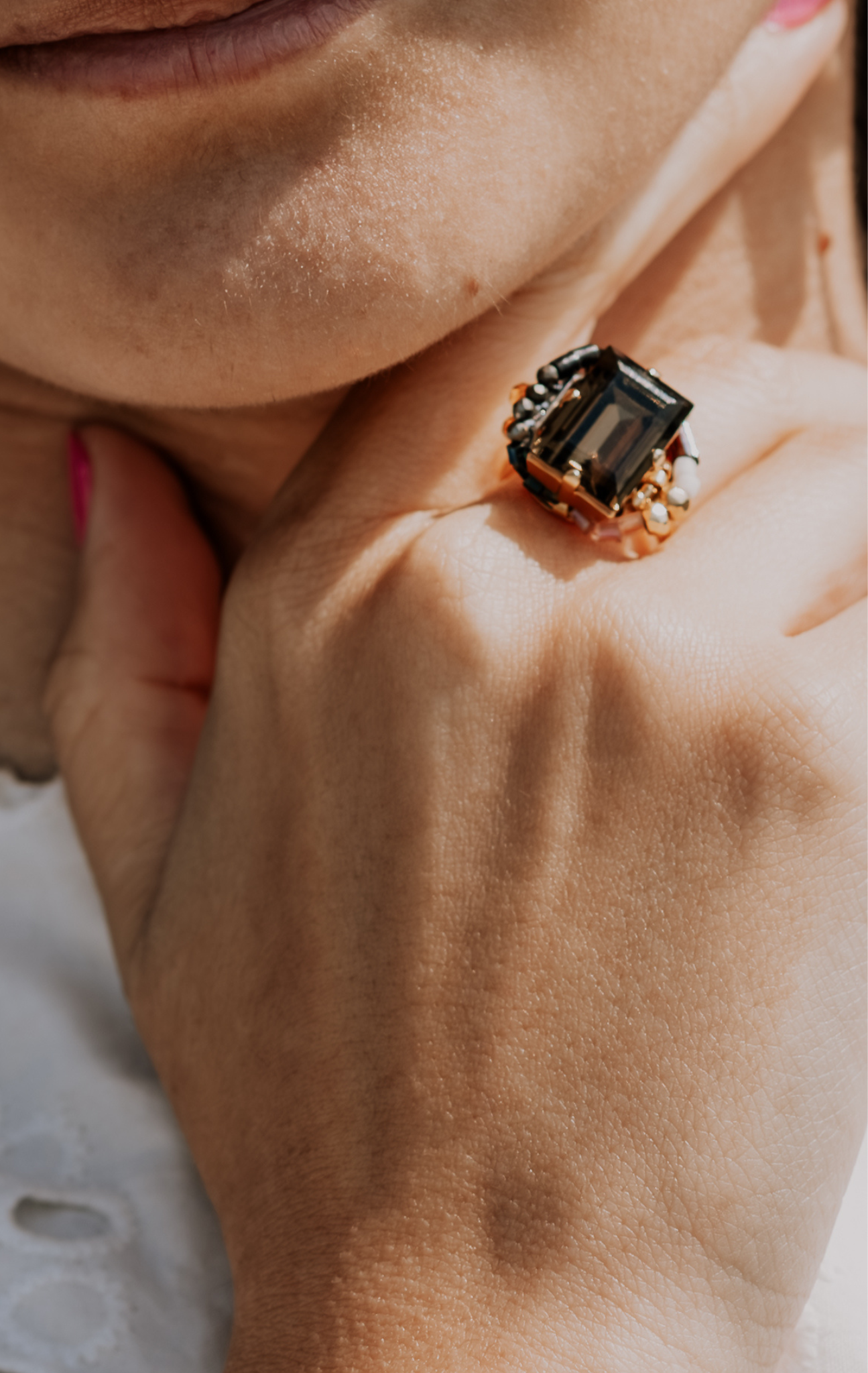 Stella Cocktail Ring med Swarovski.