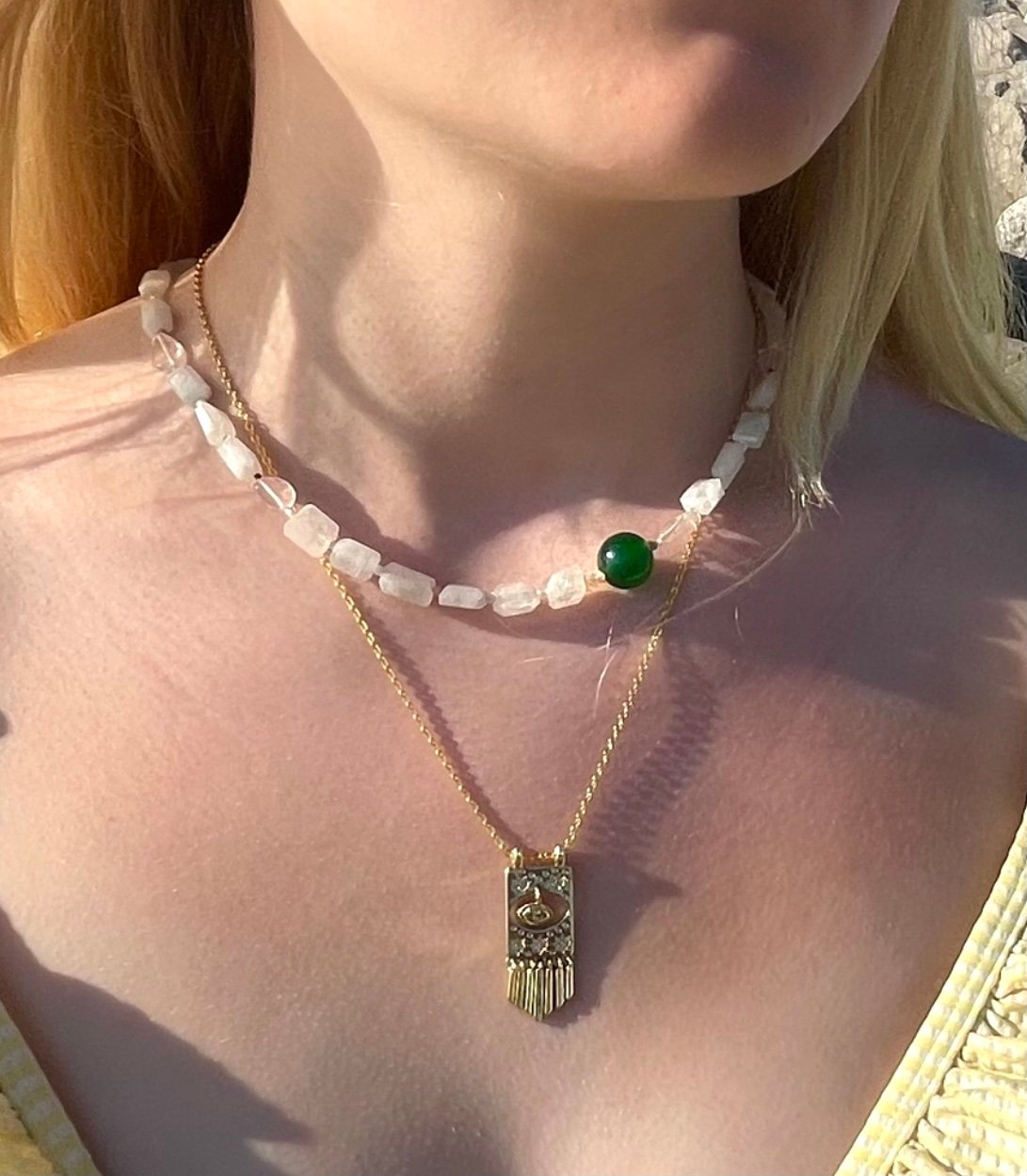 Boho Evil Eye & Star Halskæde.