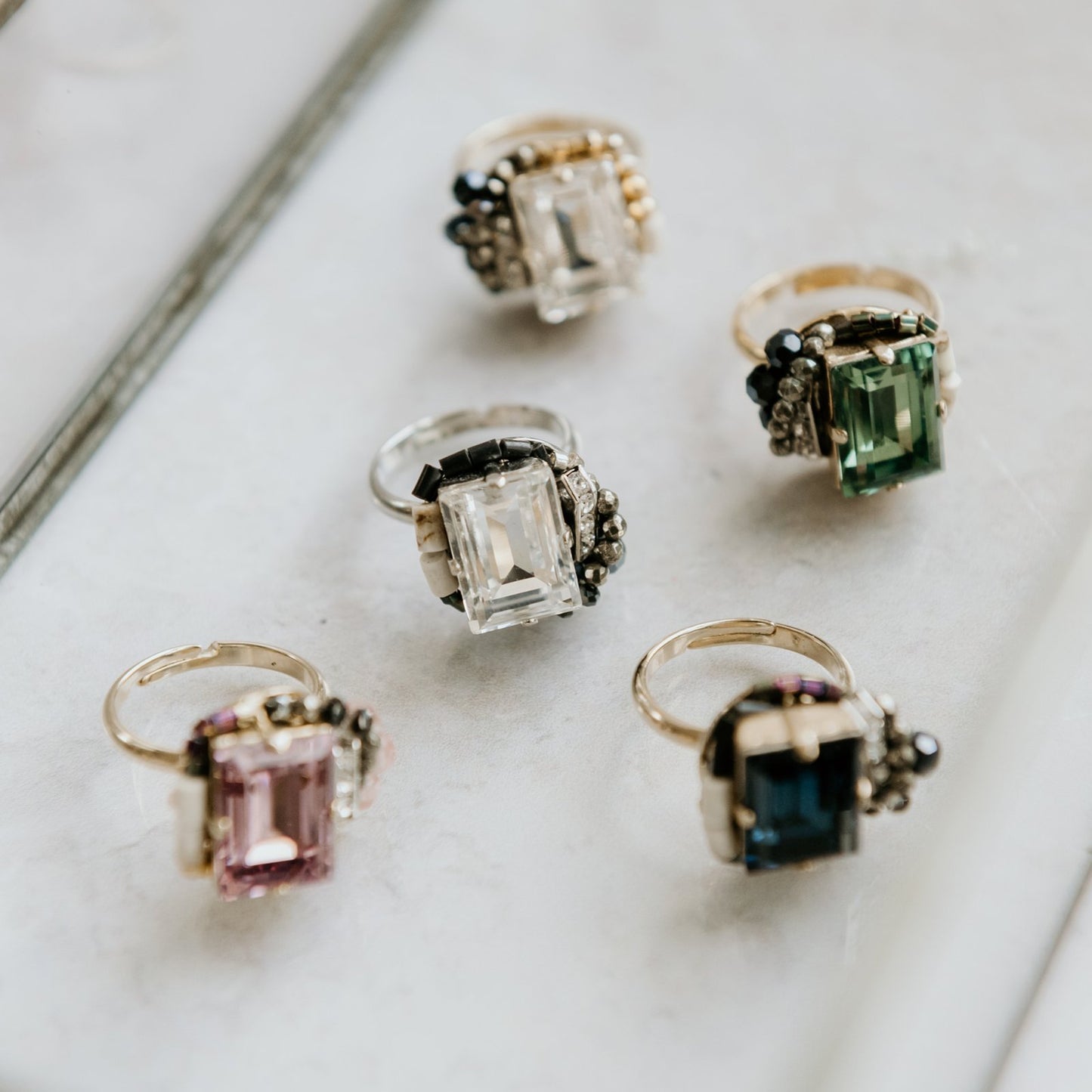 Stella Cocktail Ring med Swarovski.