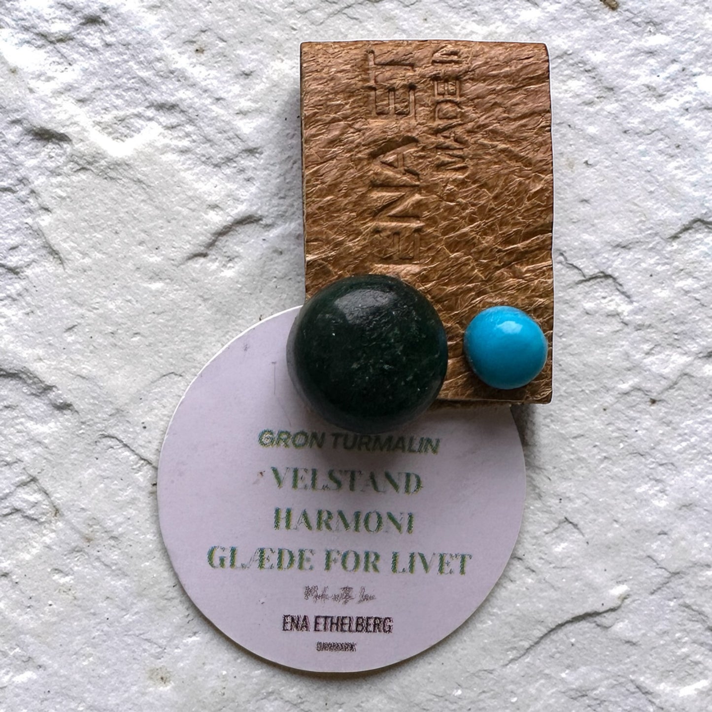 Stor & lille øreringe med smukke Håndslebne Cabochon Ædelsten - vælg mellem 6 kombinationer.