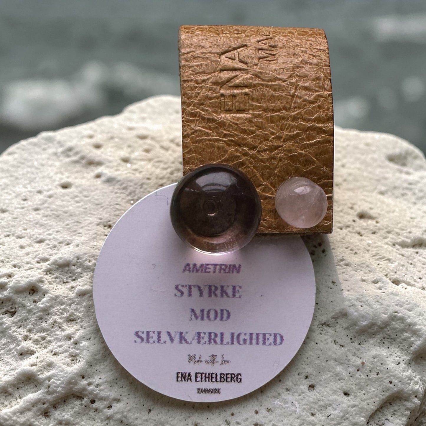 Stor & lille øreringe med smukke Håndslebne Cabochon Ædelsten - vælg mellem 6 kombinationer.